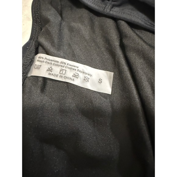 Black High Waisted Bikini Swimsuit Halter Top Two Piece Bathing Suit Women's S - Picture 3 of 10